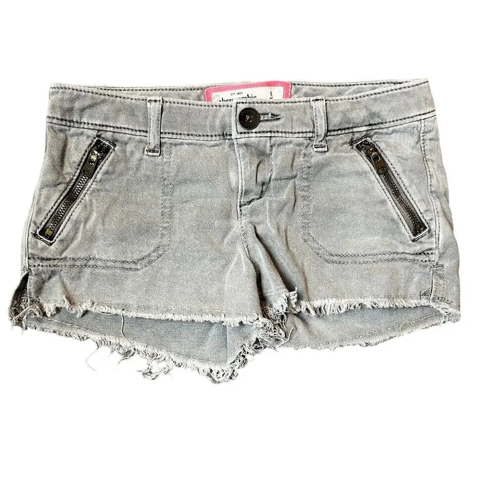 Abercrombie Kids Girl's 8 Cut Off Cargo Short